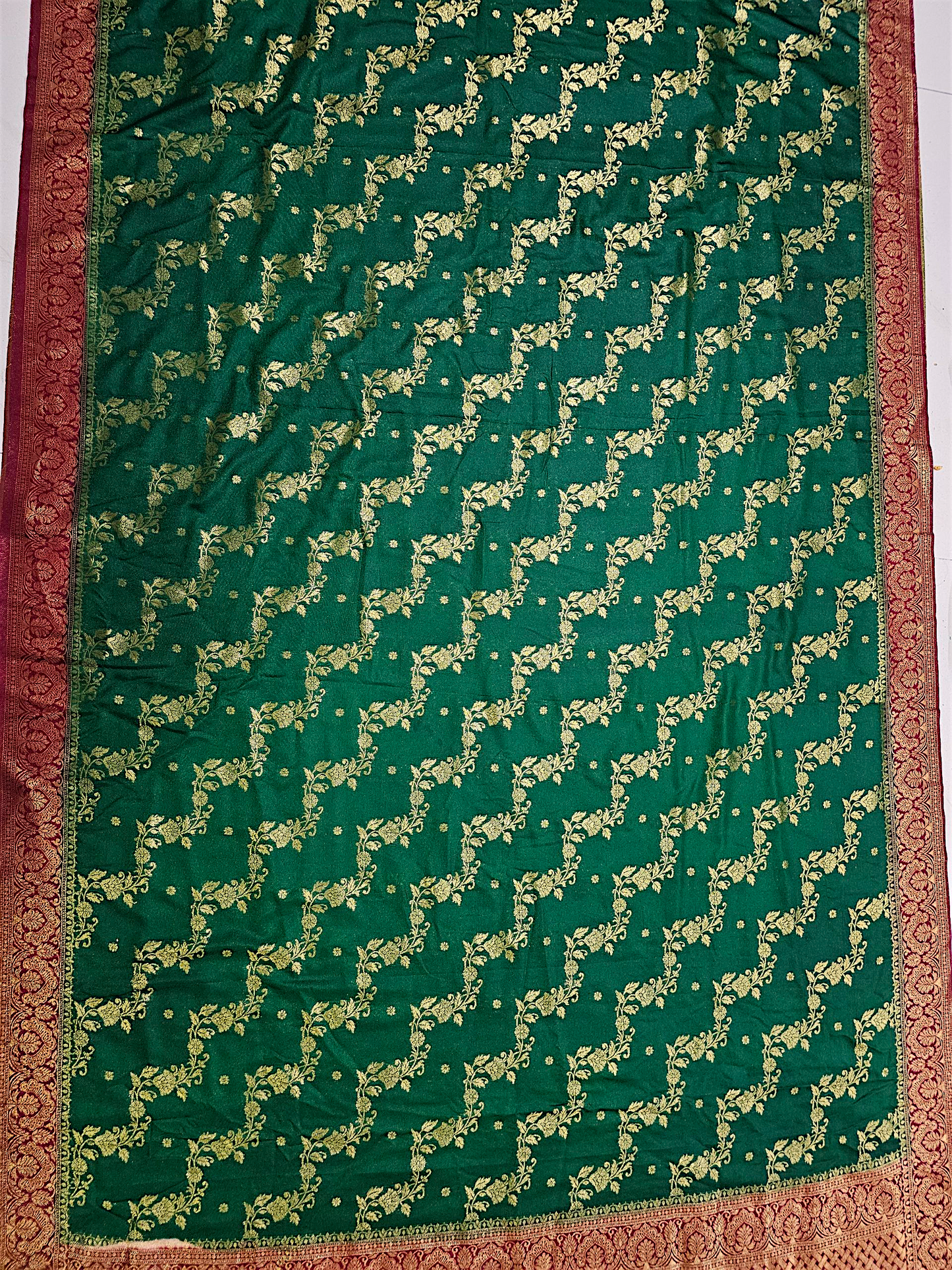 Green Dupion Silk Saree