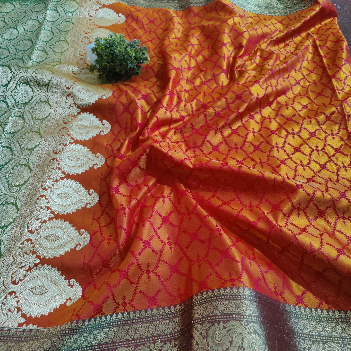 Satan silk saree Banarsi Brides
