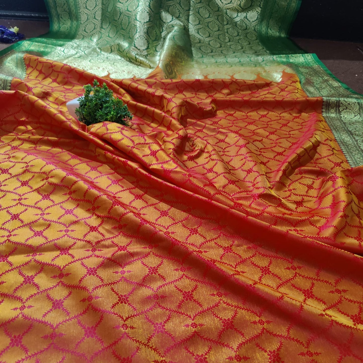 Satan silk saree Banarsi Brides