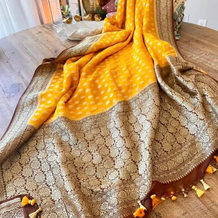 Pure khaddi shifone silk - Banarsi Brides