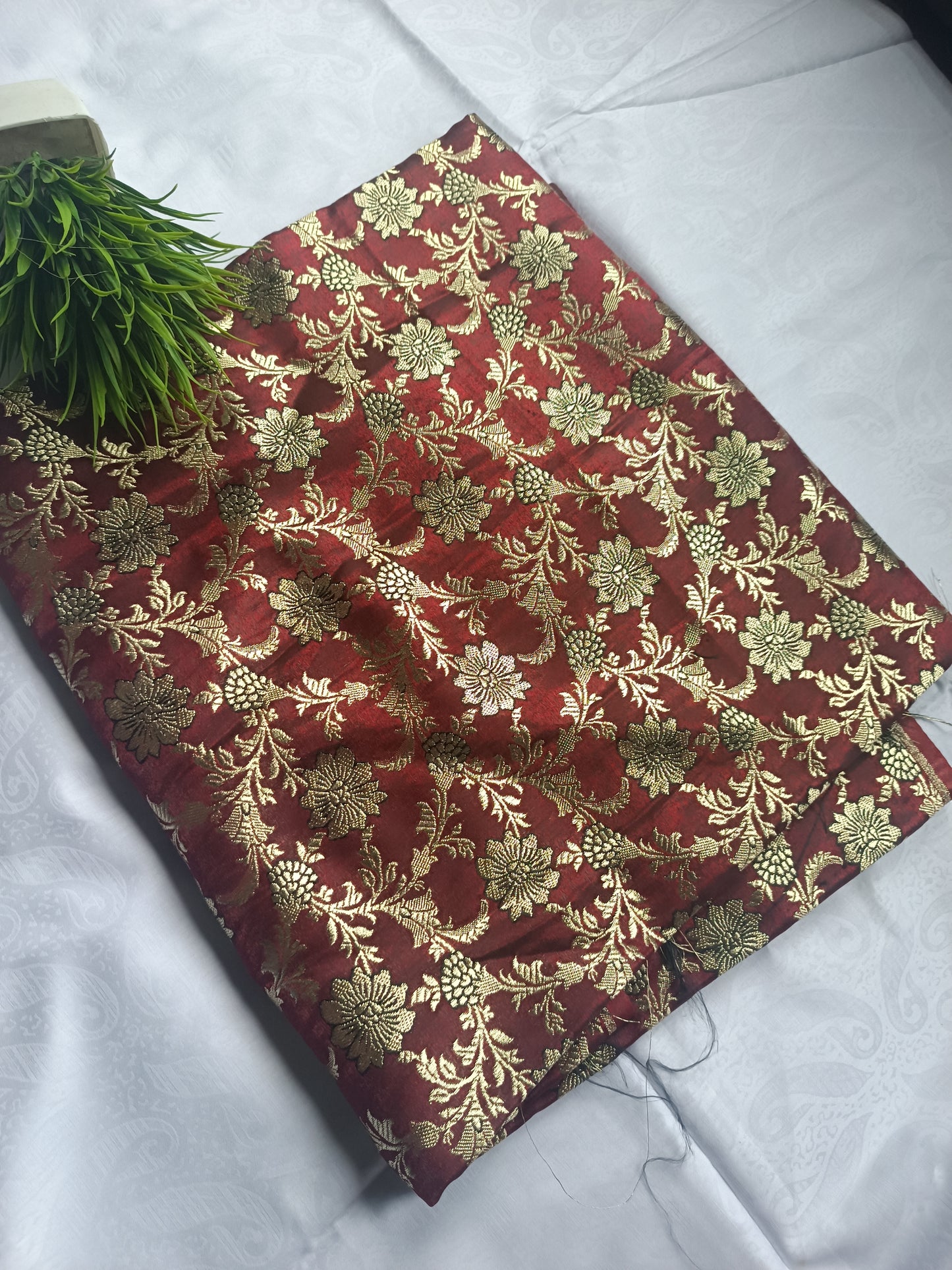 red Bareek Jaal Stone Work Kimkhab Silk Banarasi Gharara - Exquisite for kids