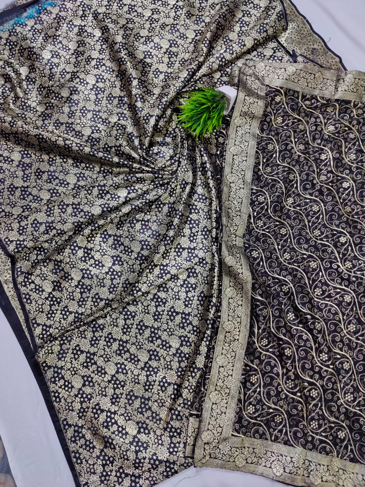 Black kimkhab silk wedding garara/mehroon colour kimkhab garara -kimkhab