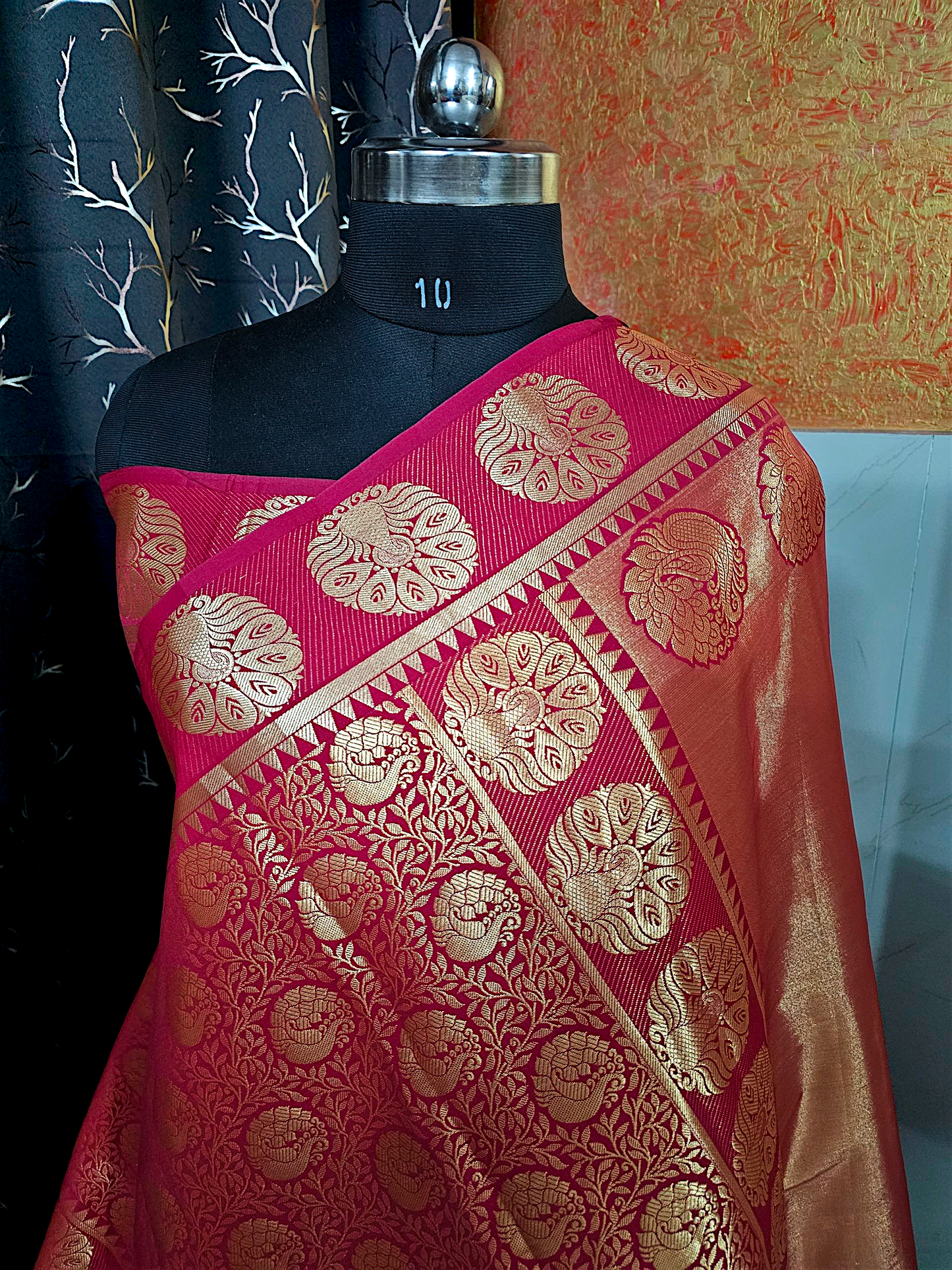 Luxury Red Tissue Silk Saree | Banarasi Brides