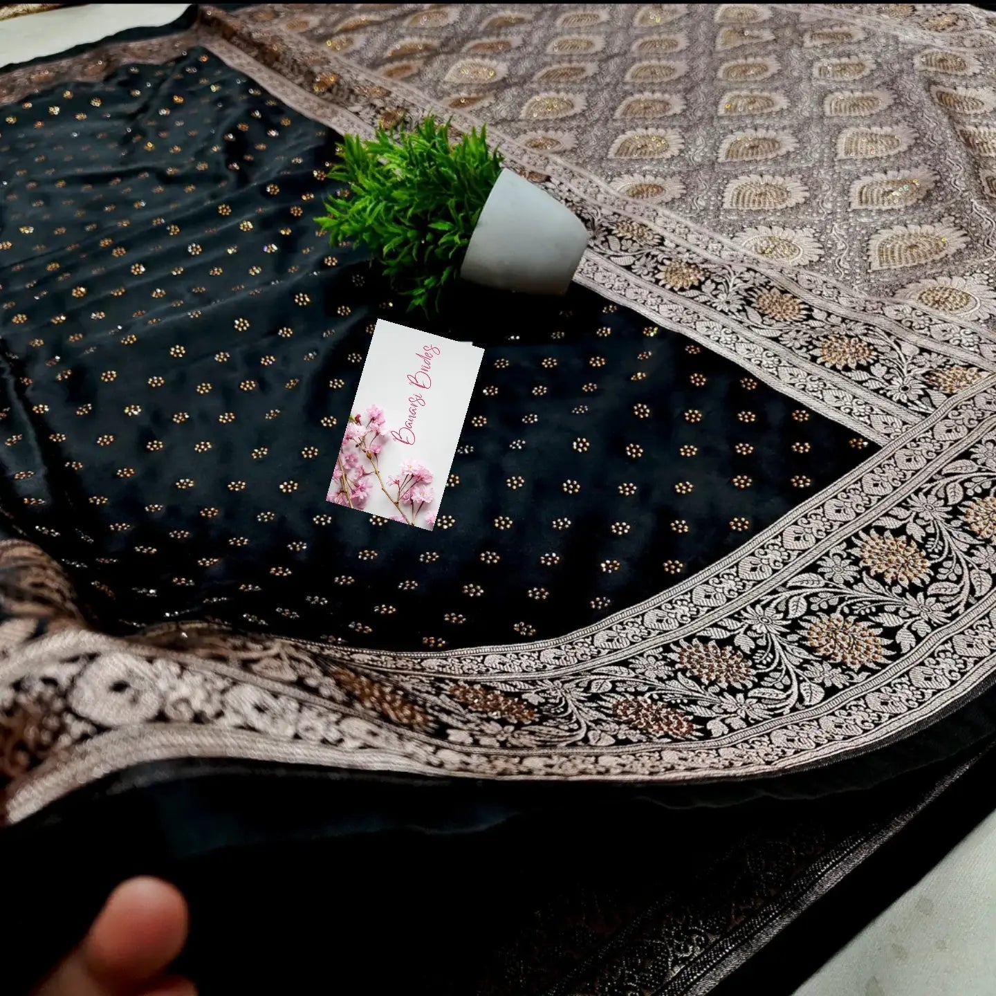 Katan silk with daimand work saree Saree Banarsibrides