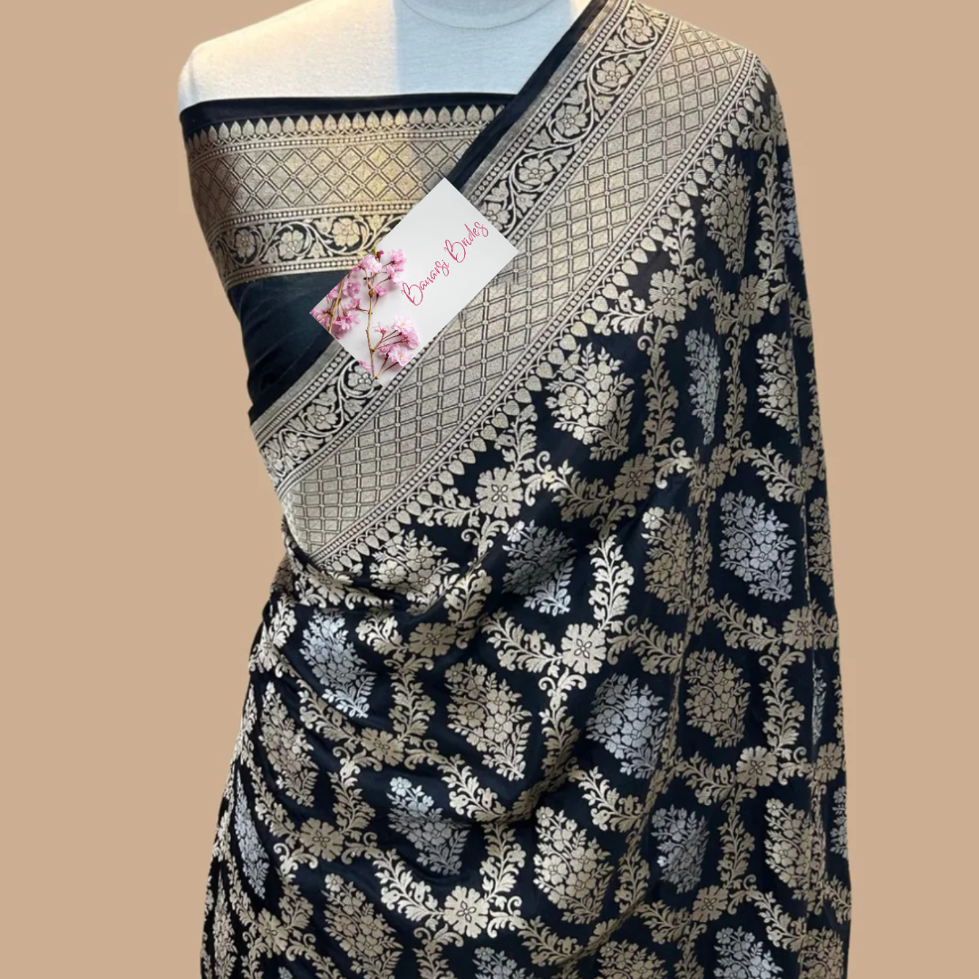 Handloom saree black