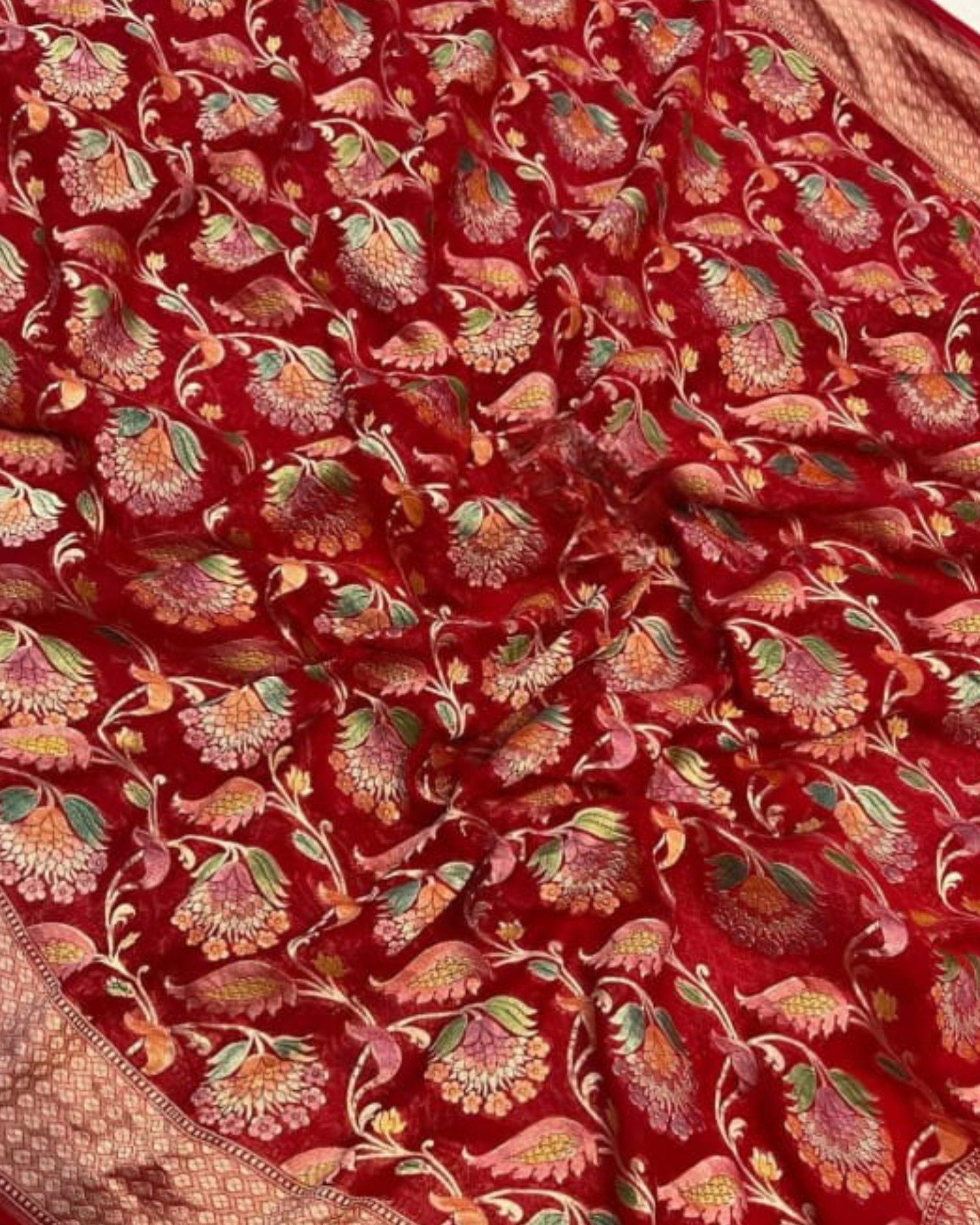 Banarasi silk handloom saree pure gorget