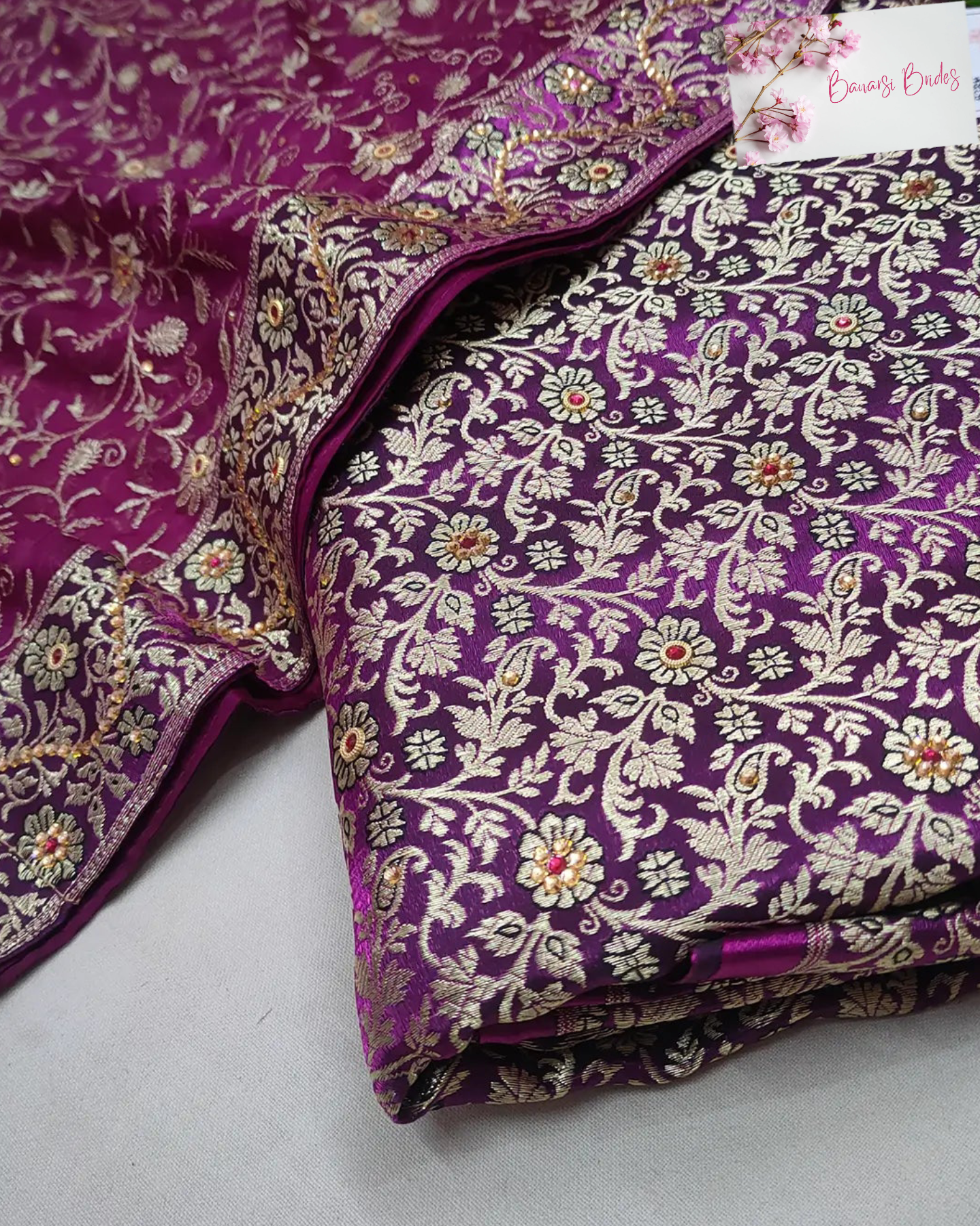 Kimkhab Silk Banarasi garara