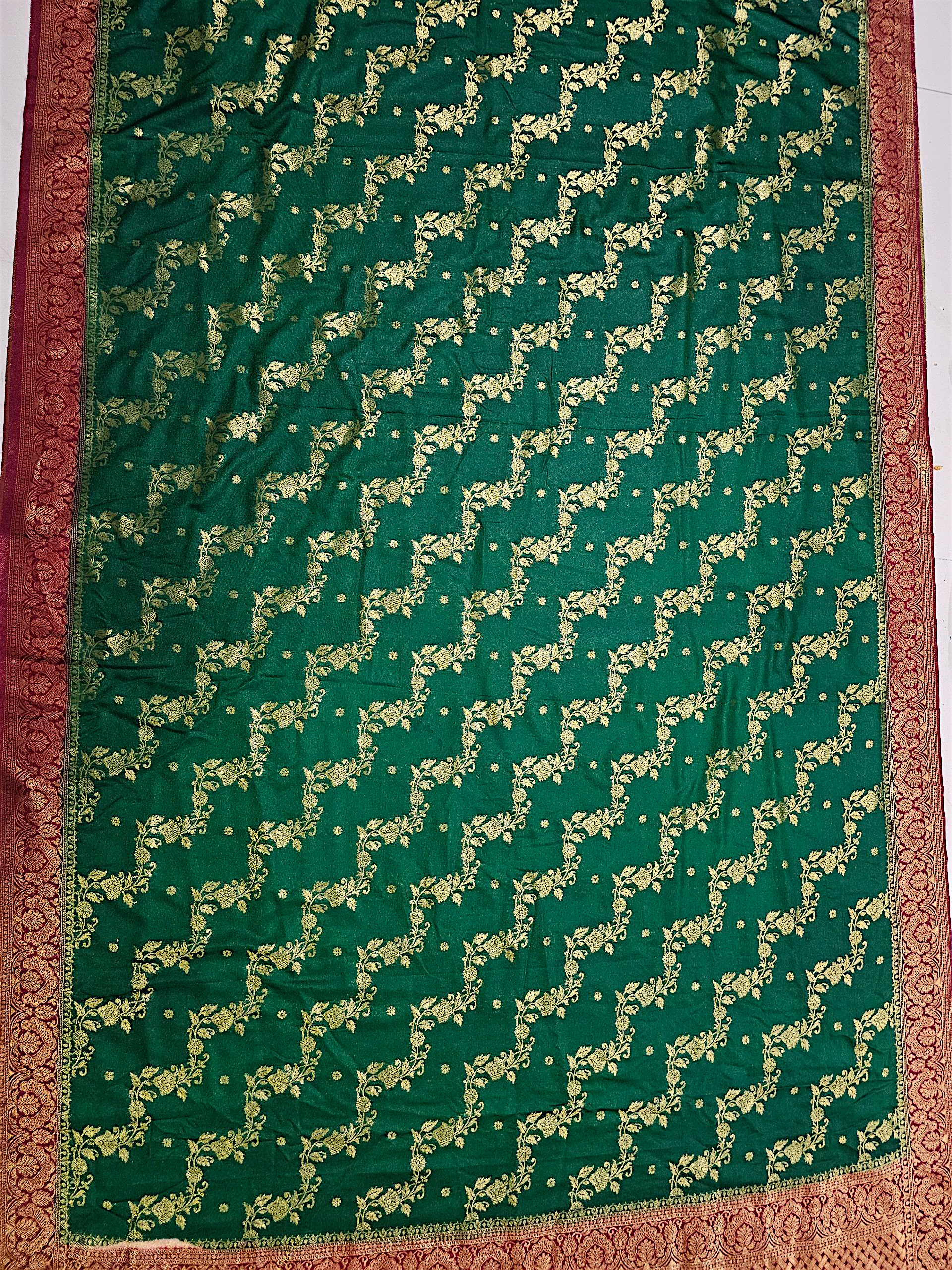 Green Dupion Silk Saree 