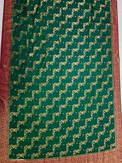 Green Dupion Silk Saree 