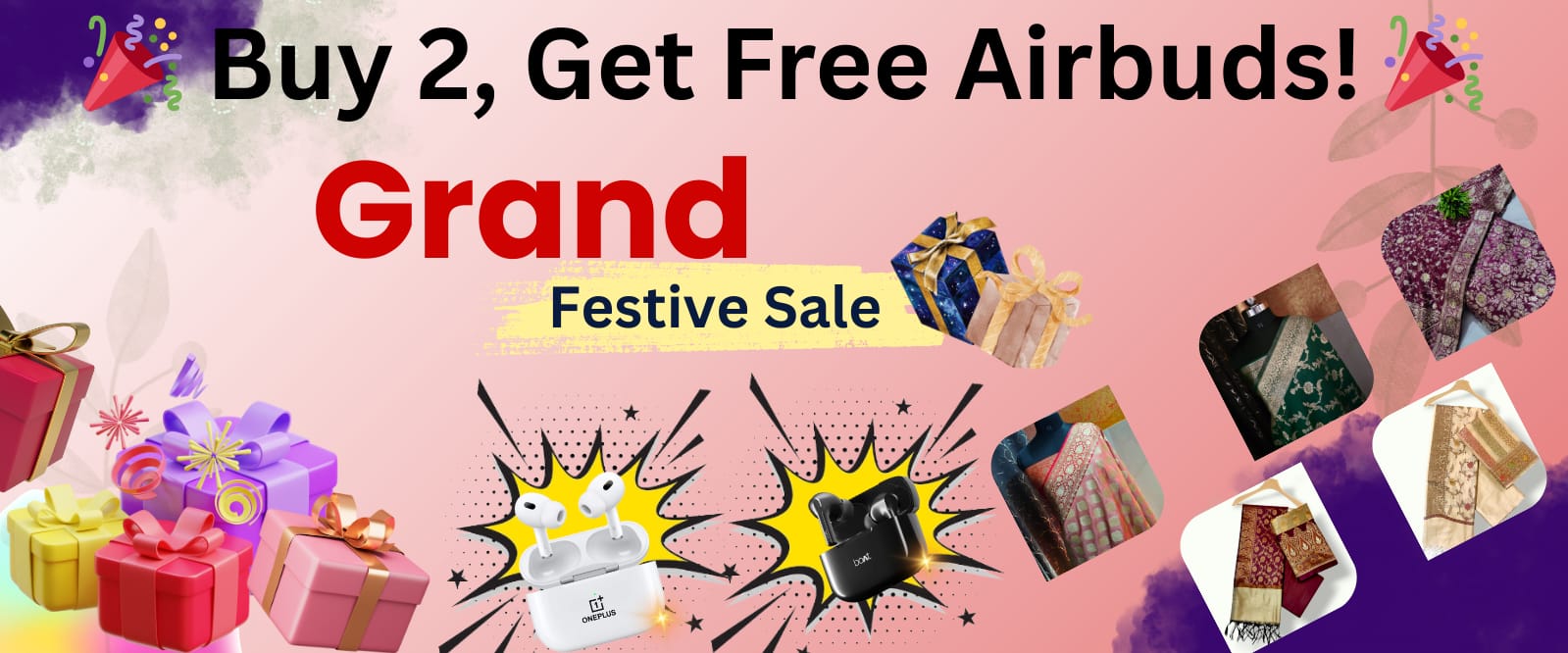 “Shop Banarasi Sarees & Get a Gift”
