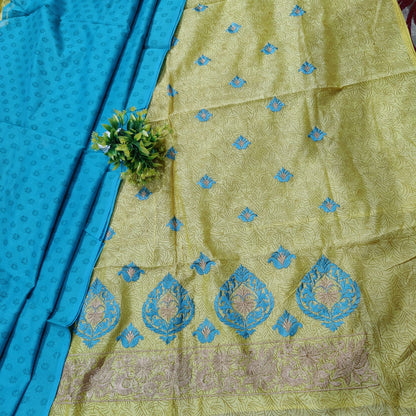 Chanderi silk suit - Banarsi Brides