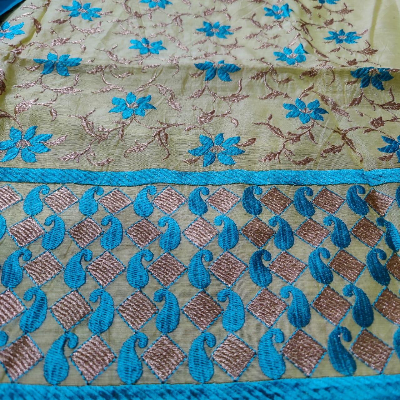 Chanderi silk suit cuntras - Banarsi Brides