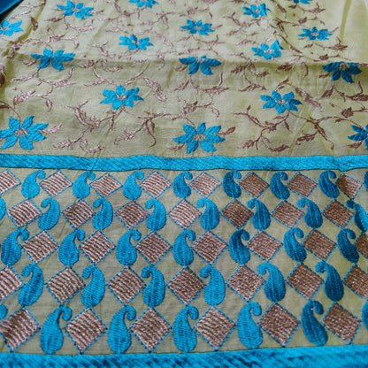 Chanderi silk suit cuntras - Banarsi Brides