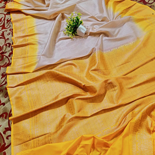 Gaji banarsi silk woven mini buti - Banarsi Brides