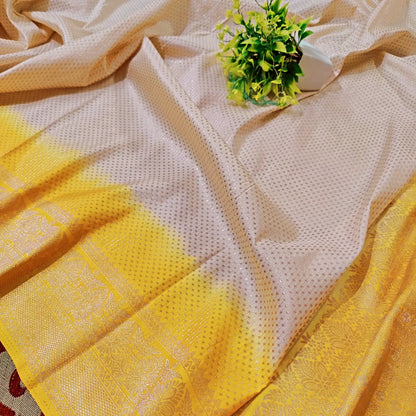 Gaji banarsi silk woven mini buti - Banarsi Brides