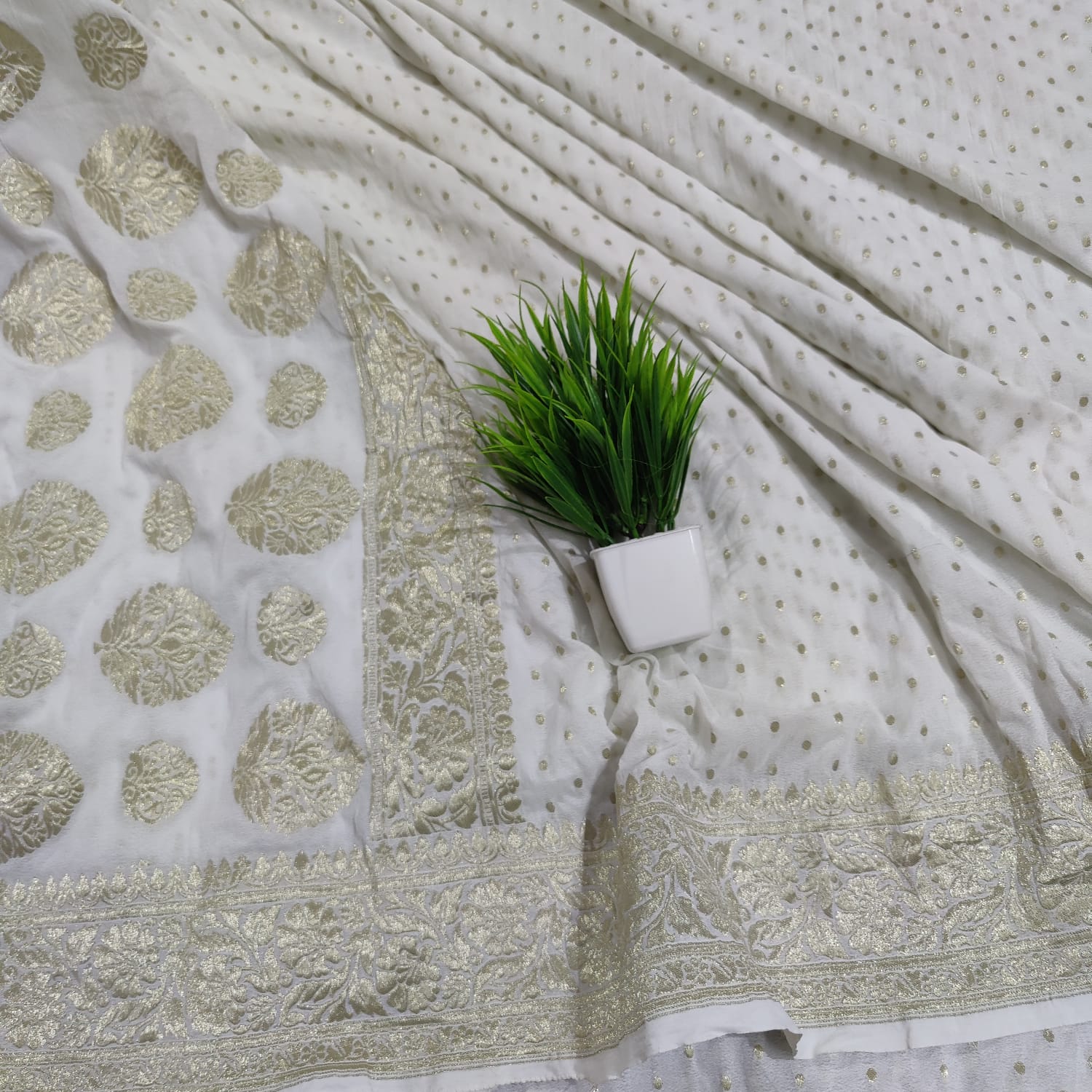 Banarsi Sami crepe silk saree - Banarsi Brides