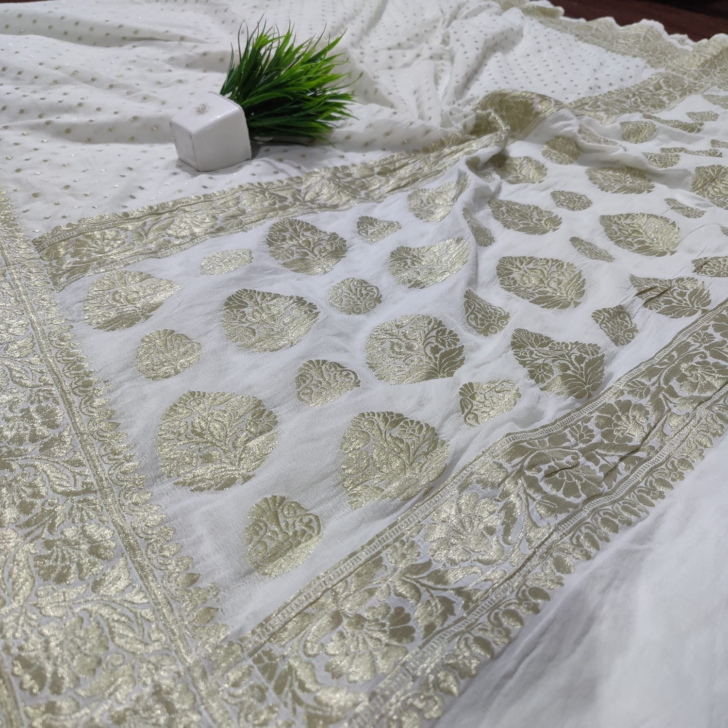 Banarsi Sami crepe silk saree - Banarsi Brides