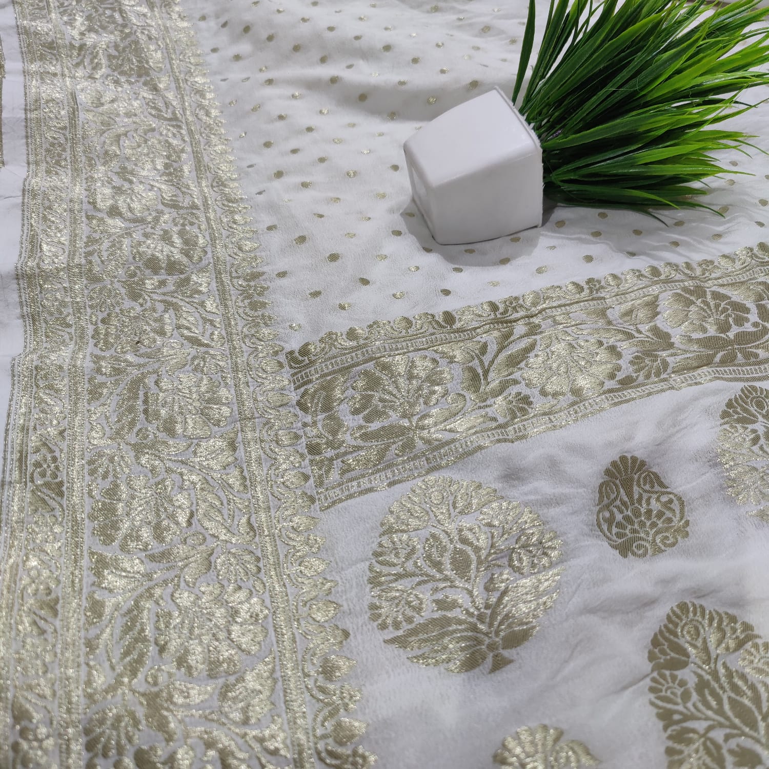 Banarsi Sami crepe silk saree - Banarsi Brides