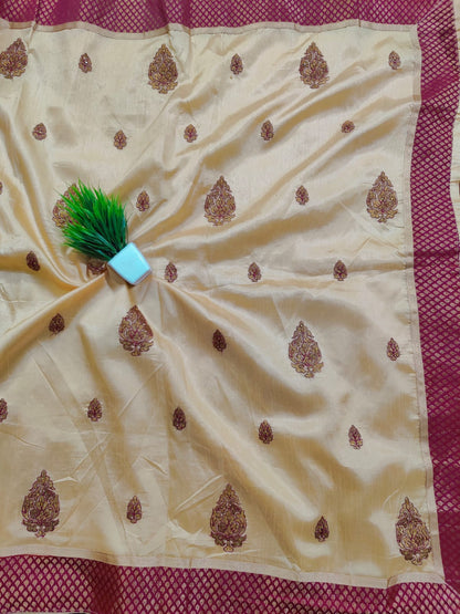 Embodry silk saree Banarsi Brides