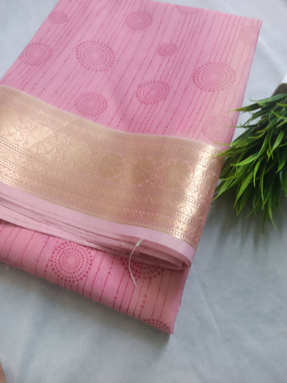 Pink organza silk saree ll tisshue silk saree ll handcraft banarsi saree