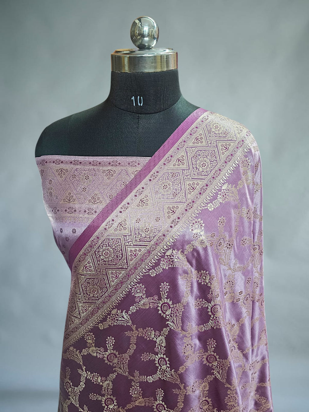 Lavender Banarasi Saree