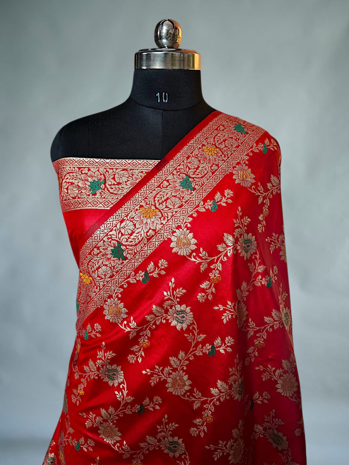 Red Banaresi Saree