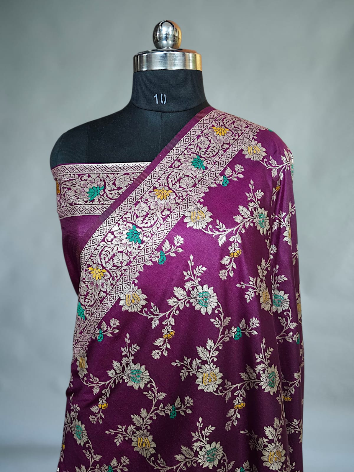 Wine Banarasi Saree 