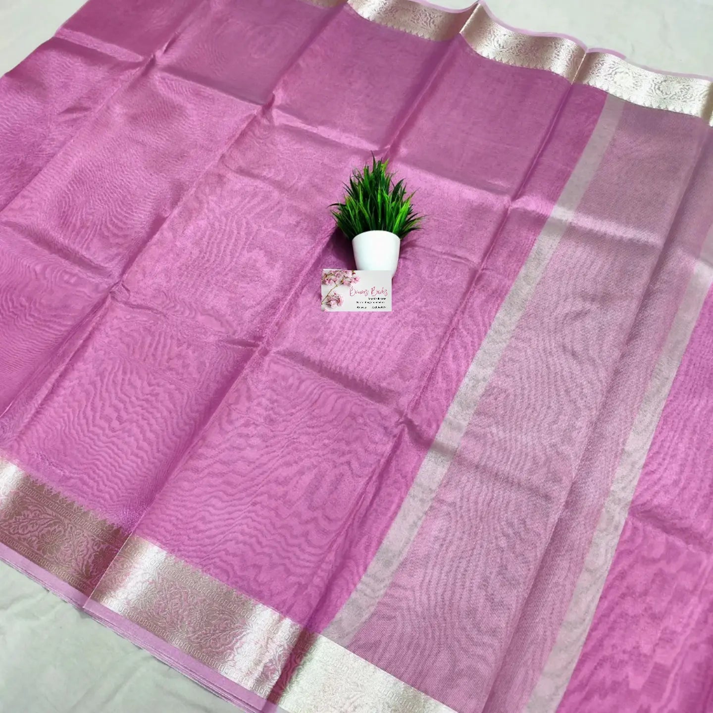 Tisshu silk saree pink colour Saree Banarsibrides 