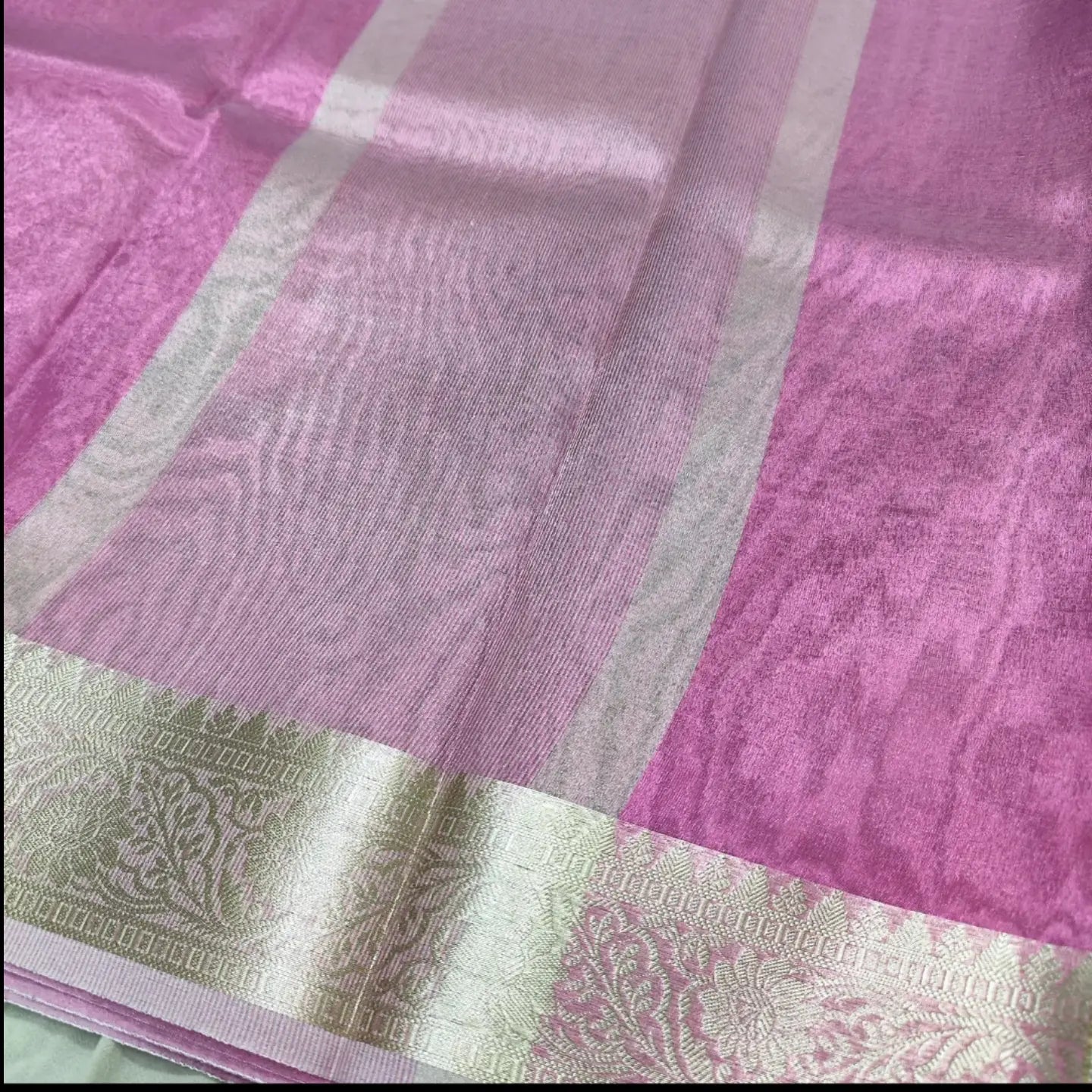 Tisshu silk saree pink colour Saree Banarsibrides 