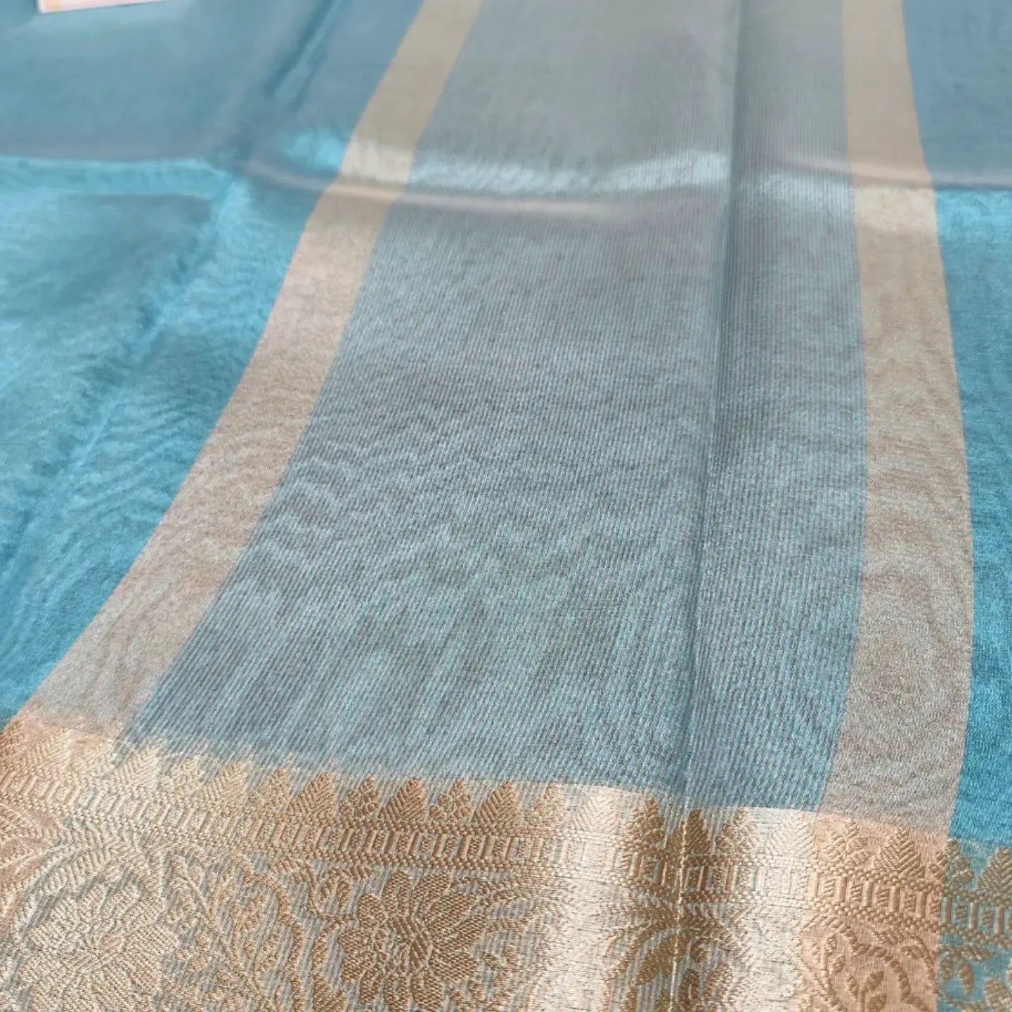 Tisshu silk saree sky blue colour Saree Banarsibrides 