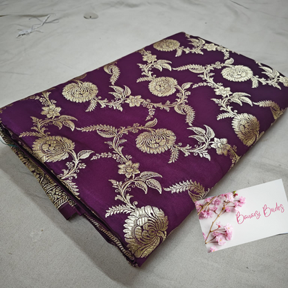 Katan silk saree wedding saree - Banarsi Brides