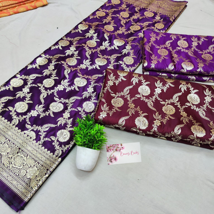 Katan silk saree wedding saree - Banarsi Brides