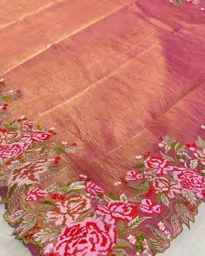 Banarsi pure tisshu silk crush saree - Banarsi Brides