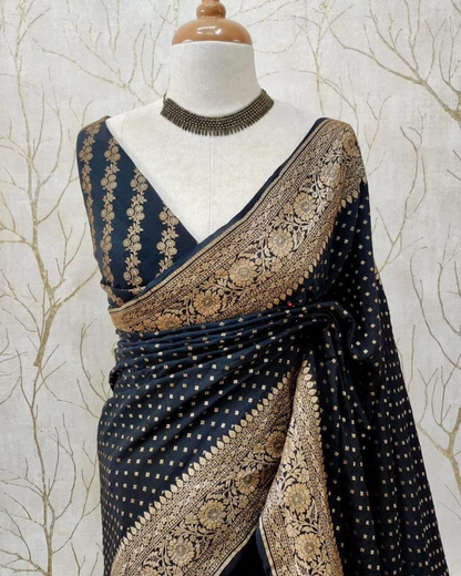 Crepe silk saree - Banarsi Brides