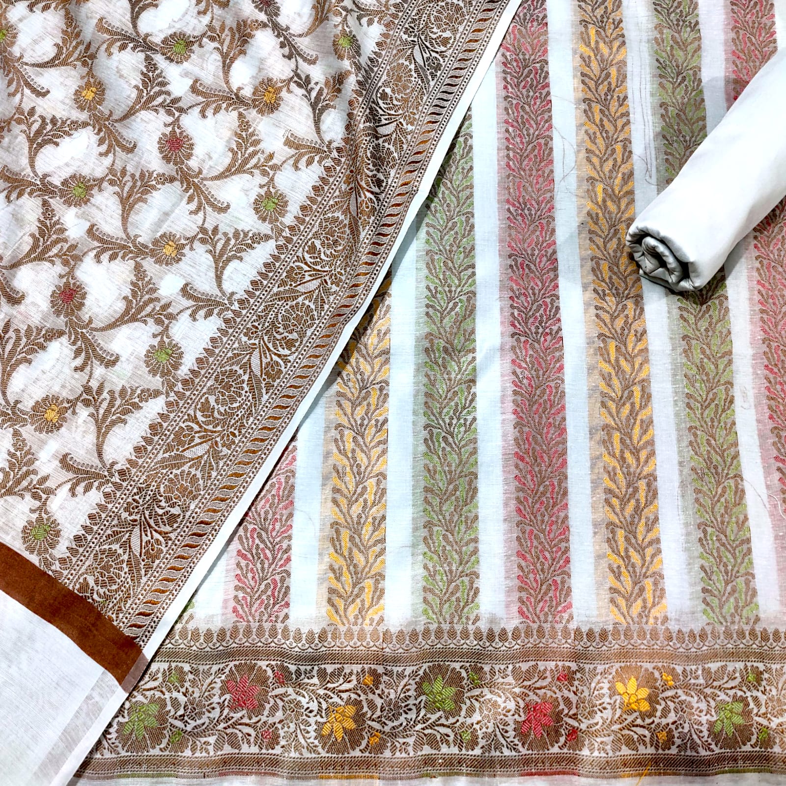 lining patti banarsi silk suit