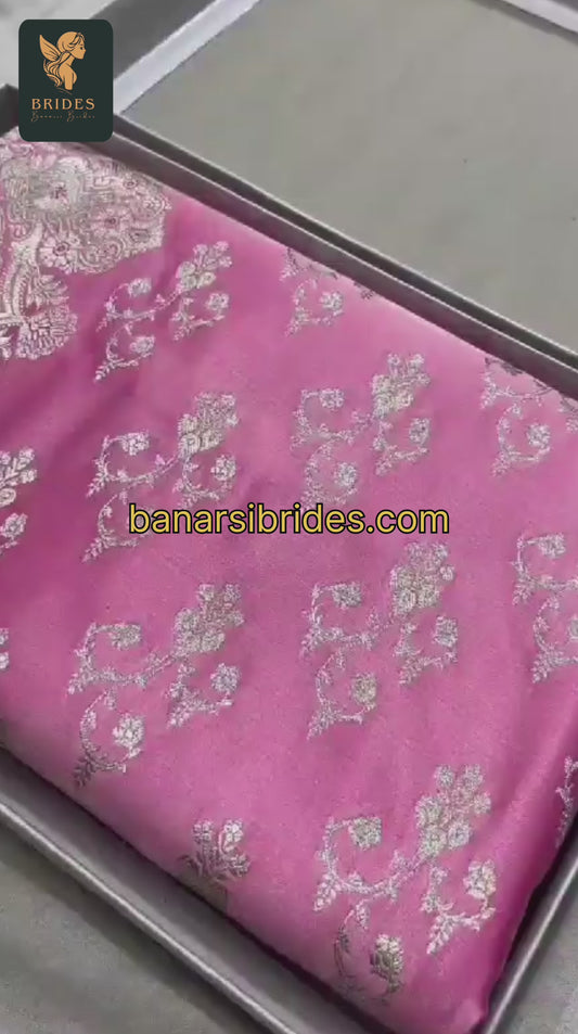 Pink banarsi handloom saree