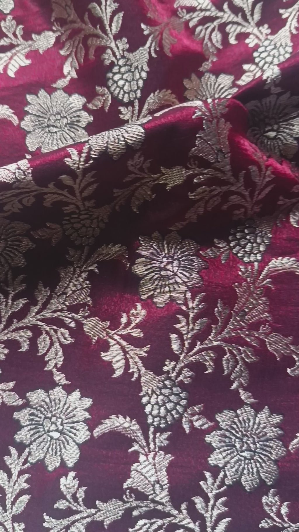 alt="Maroon Banarsi Gharara with Kameez ..."