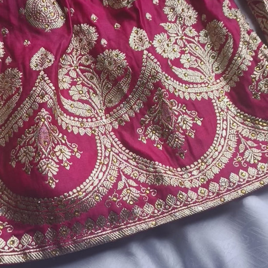 kimkhab banarsi garara for kids brocate silk 