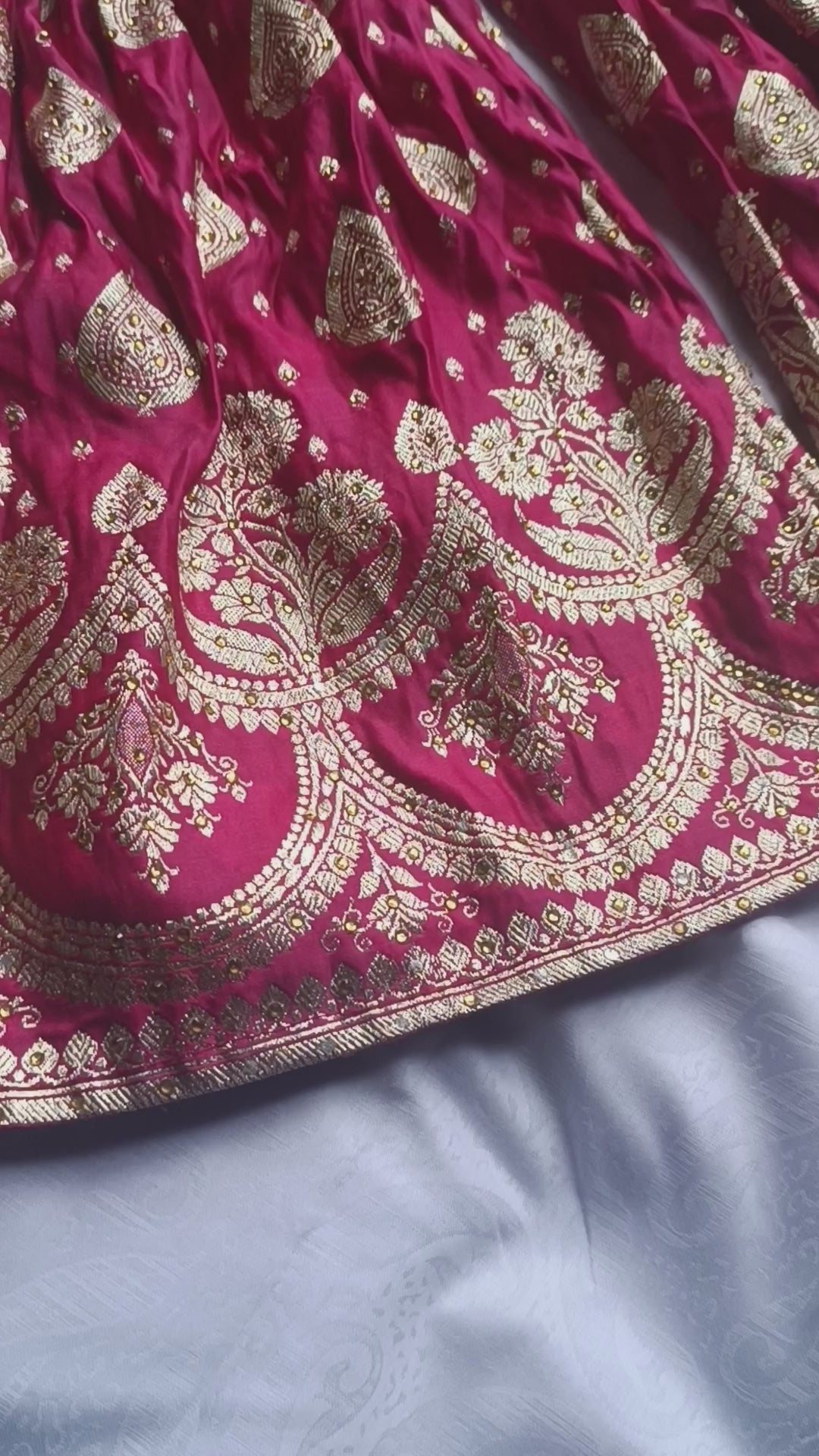 kimkhab banarsi garara for kids brocate silk 
