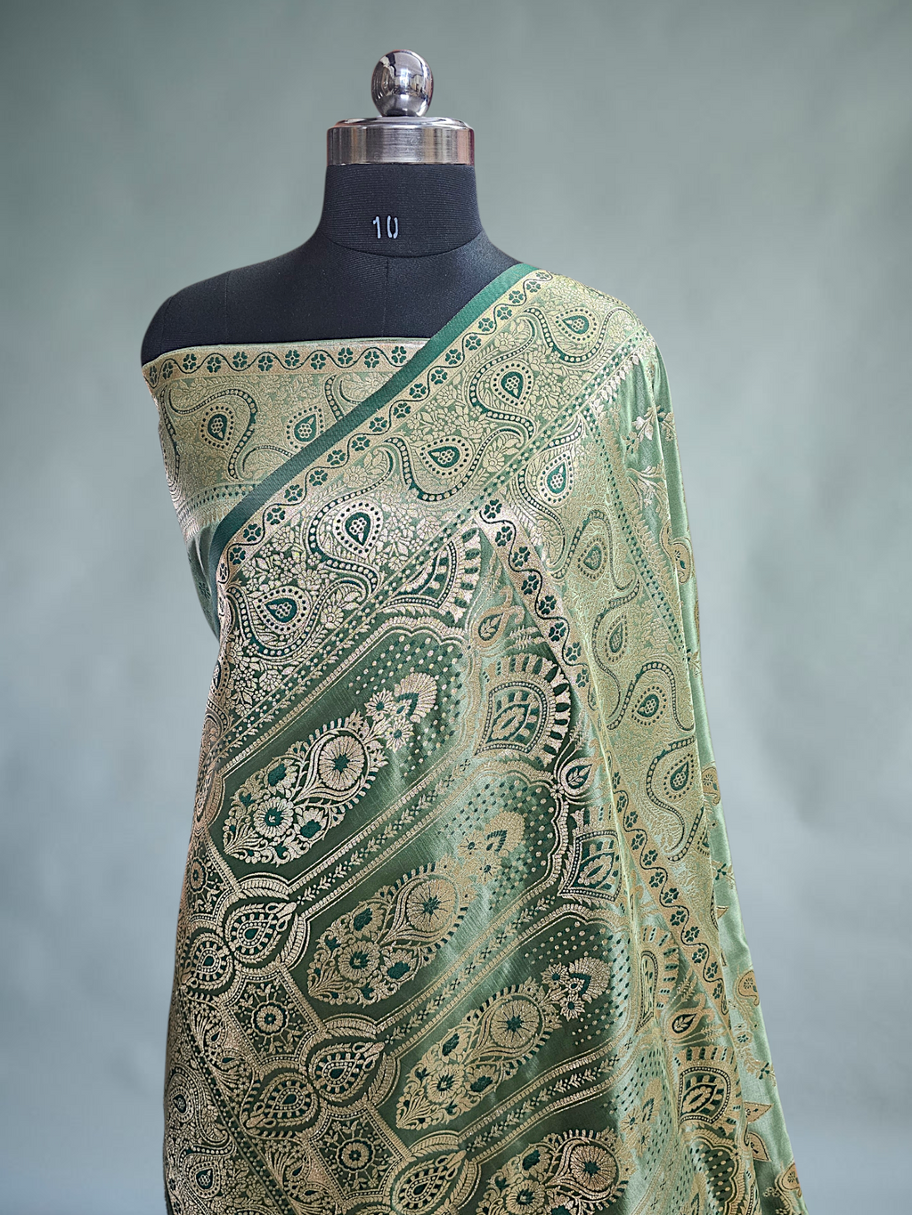 Green Banarasi saree 
