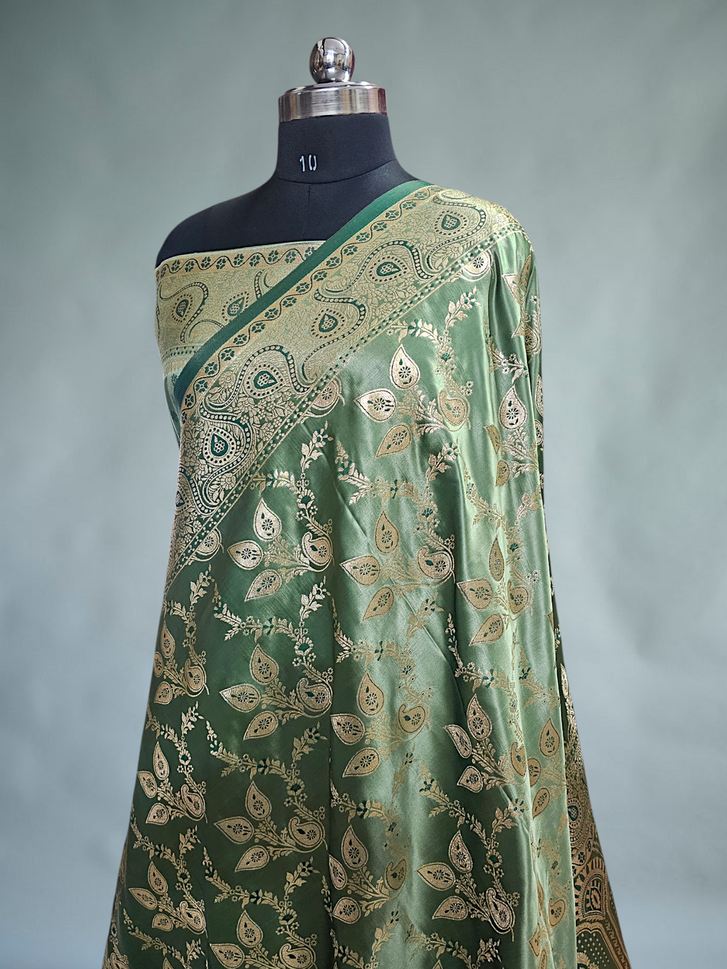 Green Banarasi saree 